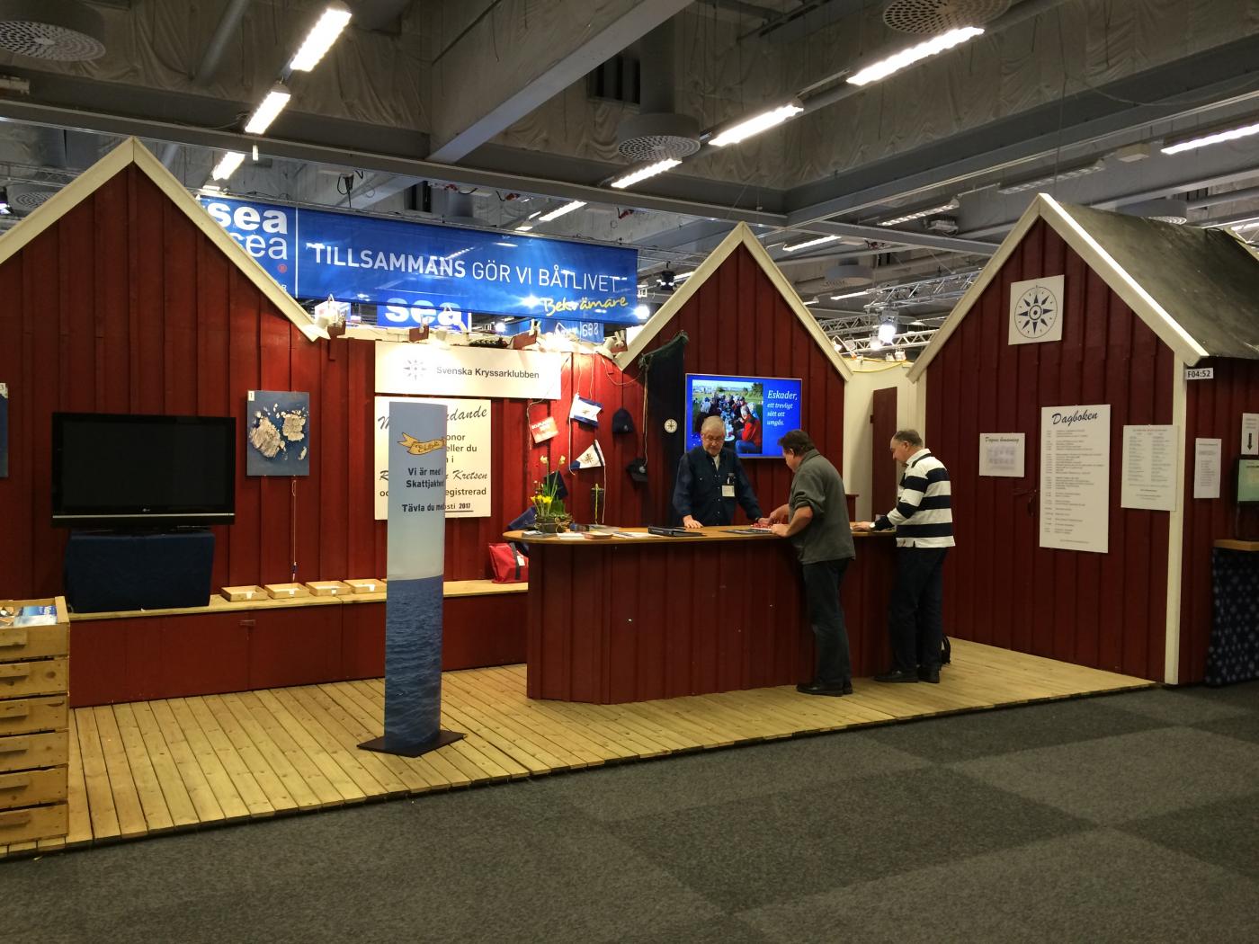 Kryssarklubbens monter på Båtmässan i Göteborg
