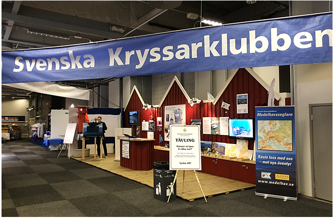 Kryssarklubbens monter på Båtmässan i Göteborg