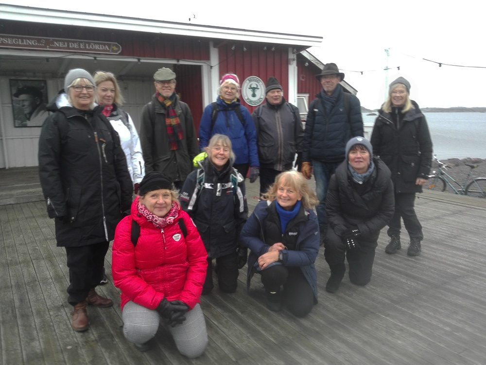 Gruppbild på Brännö brygga