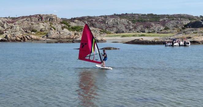 Framåt med windsurfing